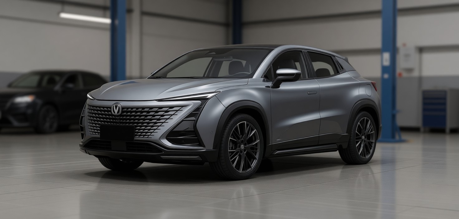 Changan Uni-T готовится к замене аккумулятора в автотехцентре