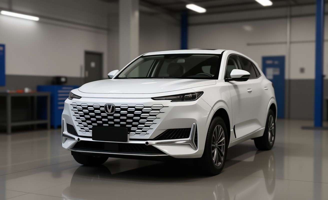 Changan Uni-K готовится к замене масла в редукторе в автотехцентре