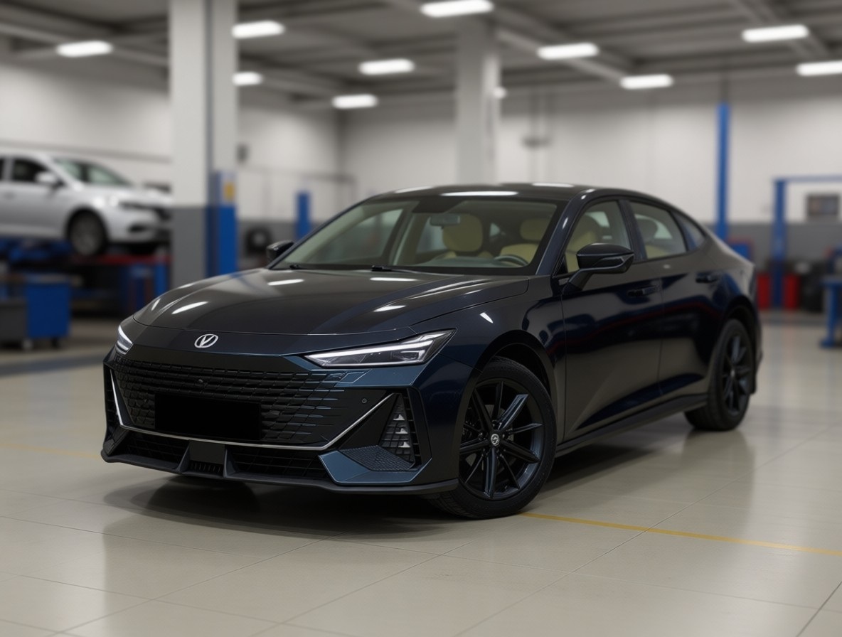 Changan Uni-V готовится к замене масла робота в автотехцентре