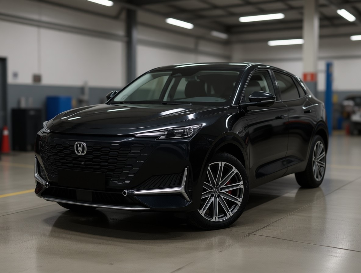 Changan Uni-K готовится к замене шаровых опор в автотехцентре