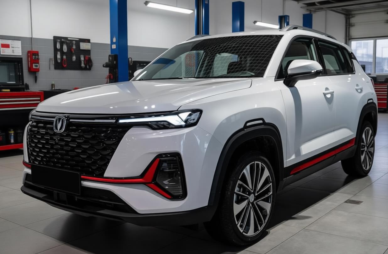 changan cs35 plus в автосервисе на обслуживании