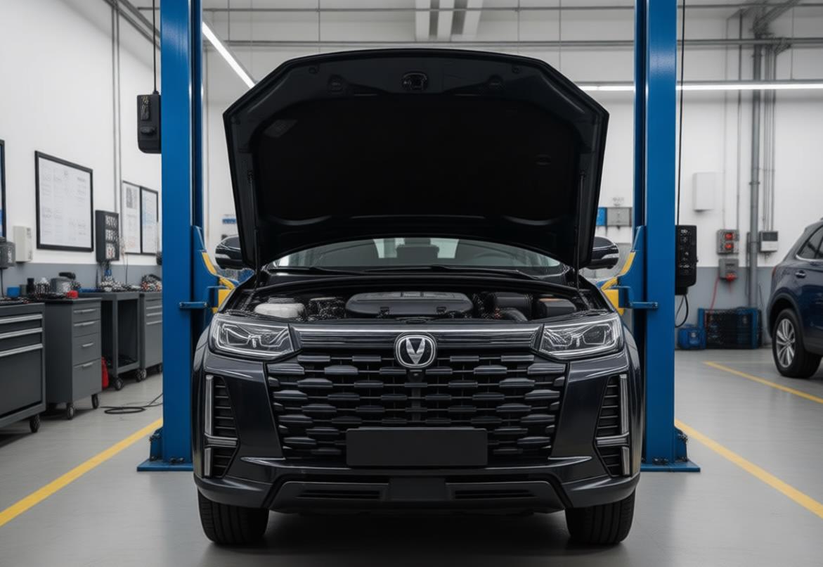 changan cs95 в автосервисе на обслуживании